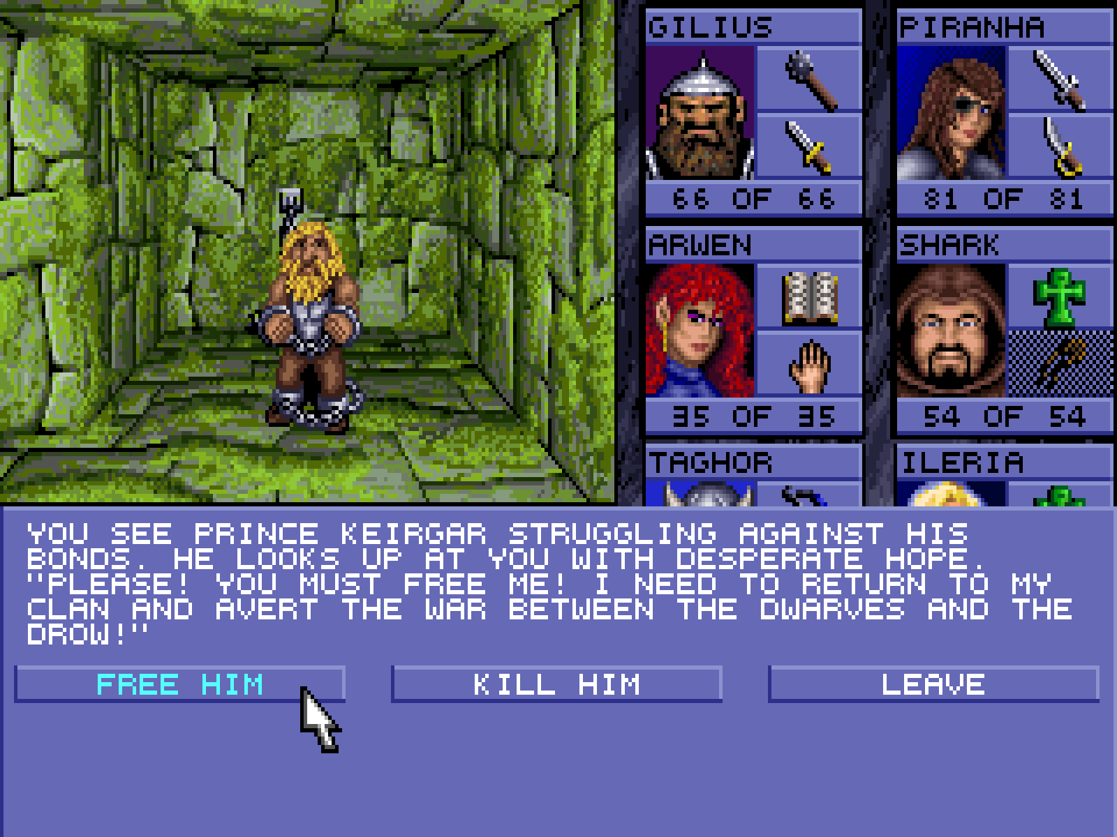 Screenshot from Eye of the Beholder