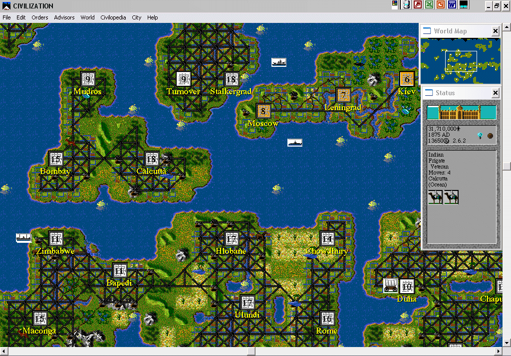 Screenshot from Sid Meier's Civilization