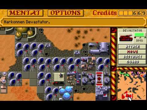 Screenshot from Dune II: The Building of a Dynasty