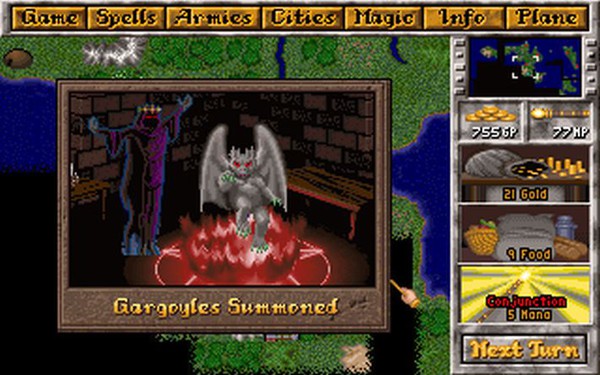Screenshot from Master of Magic